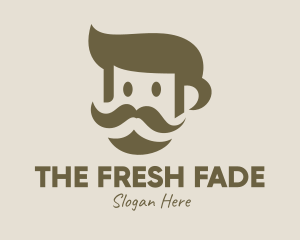 Old Mustache Man  logo design