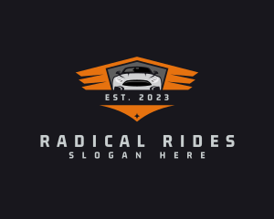 Wing Shield Car Sedan logo design