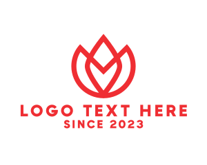 Outline - Modern Tulip Outline logo design