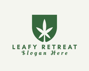 Weed Plantation Shield logo design