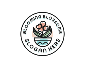 Flower Bloom Plant logo design