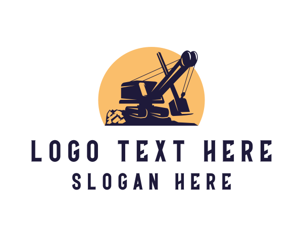 Backhoe Construction Machinery logo