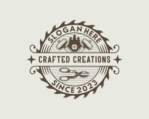 Rustic Woodworking Tools logo design