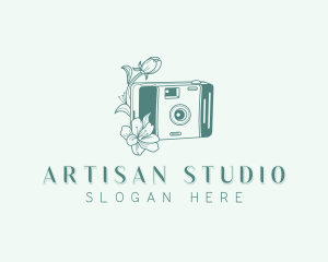 Floral Camera Photographer logo design