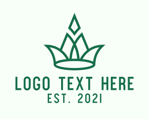 Green Nature Crown logo