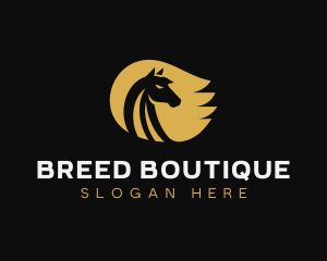 Elegant Horse Equestrian logo design