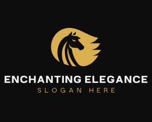 Elegant Horse Equestrian logo design