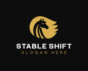 Elegant Horse Equestrian logo design