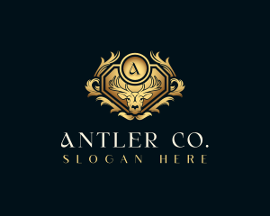 Premium Deer Antler logo design