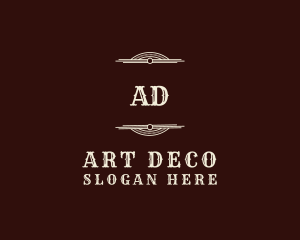 Retro Western Art Deco logo design