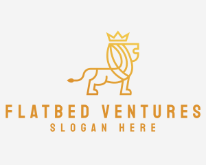 Golden Crown Lion logo design