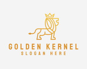 Golden Crown Lion logo design