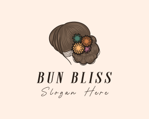 Flower Hair Woman logo
