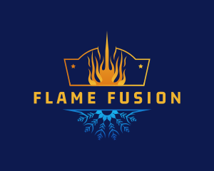 Fire Ice Hot Cold logo design