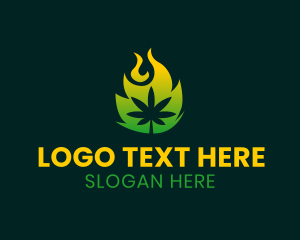 Burning Cannabis Leaf logo