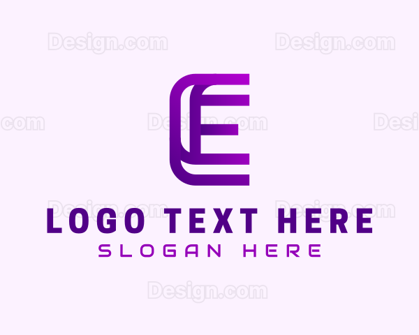 Modern Technology Letter E Logo