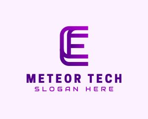 Modern Technology Letter E  logo design