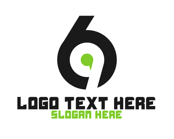 Number 69 logo example 1