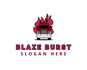 Blazing Freight Truck logo design