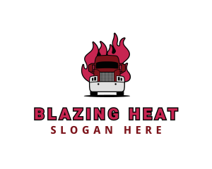 Blazing Freight Truck logo design