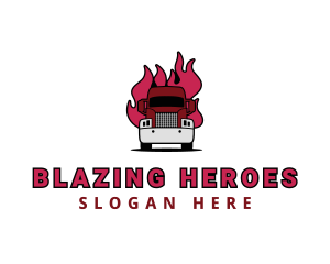 Blazing Freight Truck logo design