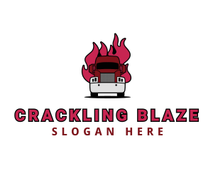 Blazing Freight Truck logo design