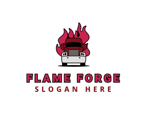 Blazing Freight Truck logo design