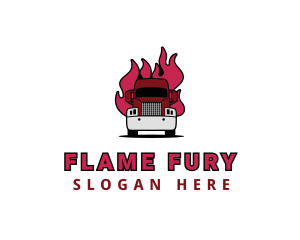 Blazing Freight Truck logo design