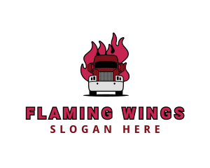 Blazing Freight Truck logo design