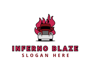 Blazing Freight Truck logo design