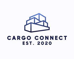 Imported Cargo Container Shipping logo design