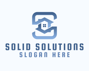 Home Real Estate Letter S logo design