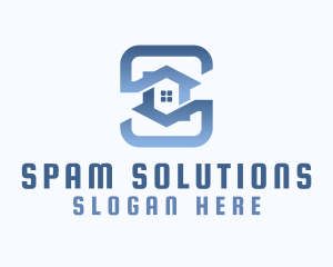 Home Real Estate Letter S logo design