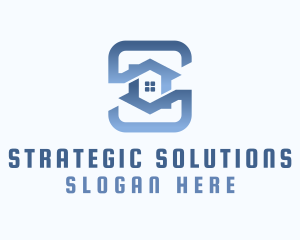 Home Real Estate Letter S logo design