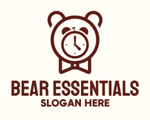 Teddy Bear Alarm Clock logo design