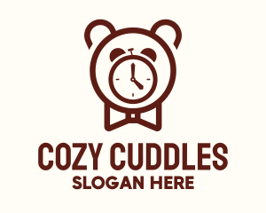 Teddy Bear Alarm Clock logo design