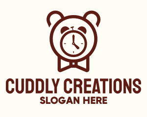 Teddy Bear Alarm Clock logo design