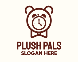 Teddy Bear Alarm Clock logo design