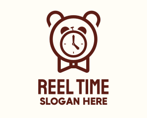 Teddy Bear Alarm Clock logo design