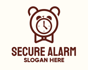 Teddy Bear Alarm Clock logo design