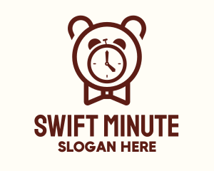 Teddy Bear Alarm Clock logo design