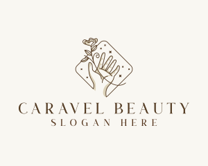 Beauty Hand Floral logo design