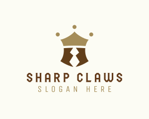 Crown King Crab Claw logo design