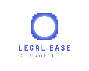 Blue Digital Letter O logo