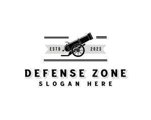 Military Cannon Artillery logo design