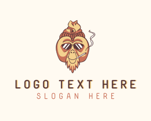 Animal Orangutan Smoking logo