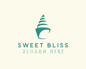 Sweet Seashell Cupcake logo design