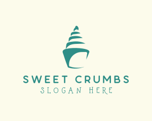 Sweet Seashell Cupcake logo design