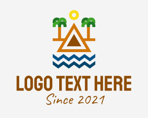 Tropical Island Outline  logo