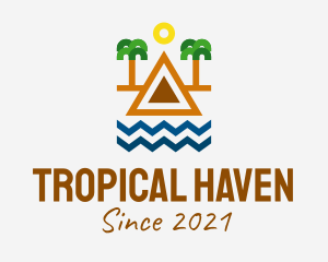 Tropical Island Outline  logo
